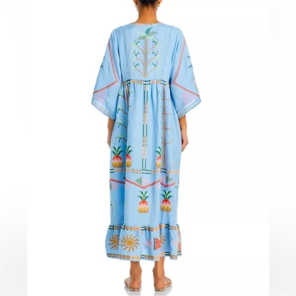 FARM Rio Women’s Embroidered Pineapple linen-blend Maxi Dress, XL, NWT $345 - Picture 13 of 16